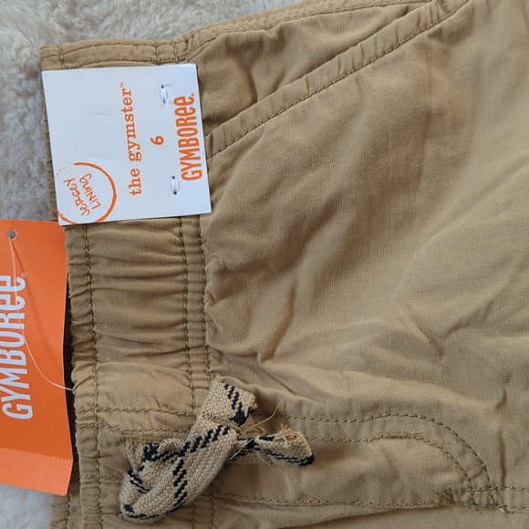 BNWT Gymboree "the gymster" jersey-lined beige cotton pants - Picture 2 of 4